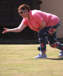 Jane's follow through after delivering her bowl